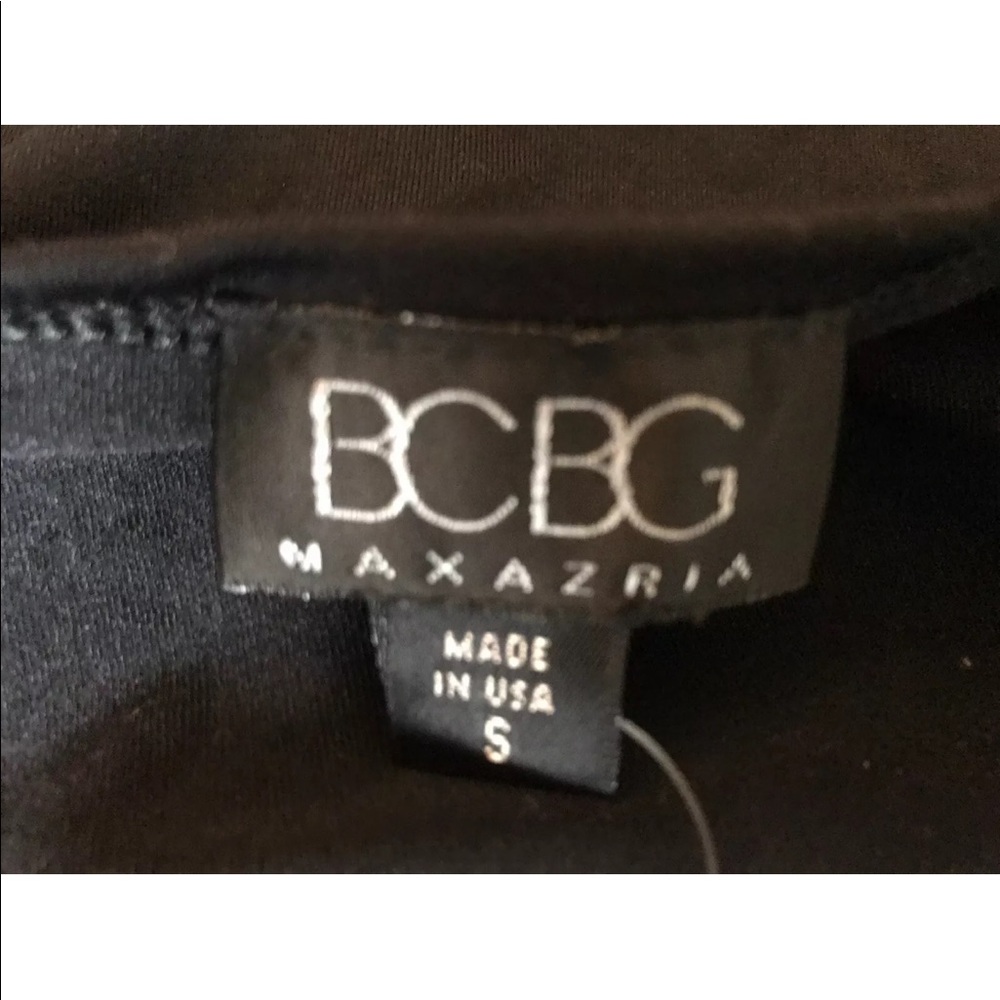 BCBG STRETCH FITTED MUSCLE T-SHIRT SIZE  S BLACK - Picture 6 of 6